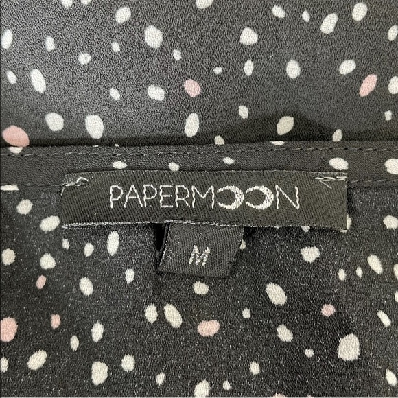 Papermoon black with dots blouse, medium - Picture 6 of 7